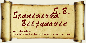 Stanimirka Biljanović vizit kartica